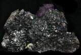 Huge Cubic Purple Fluorite on Sphalerite - Elmwood #33892-3
